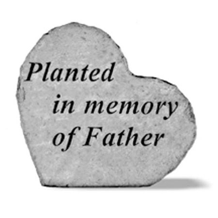 KAY BERRY INC Kay Berry- Inc. 89320 Planted In Memory Of Father - Heart Shaped Memorial - 8.5 Inches x 7 Inches 89320